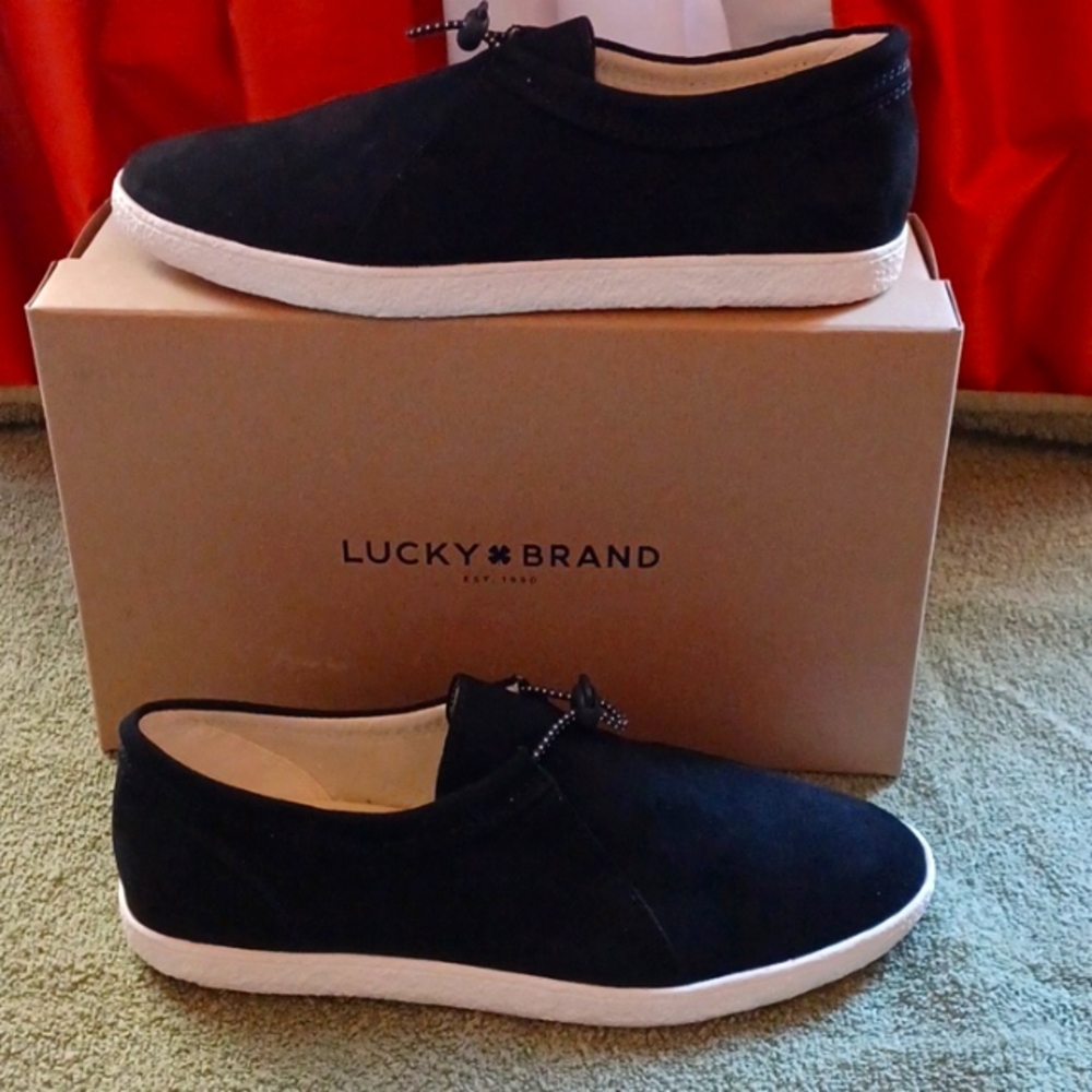 WS18- Lucky Brand Lk-Ebrun Black Flats - sz 9.5 Medium